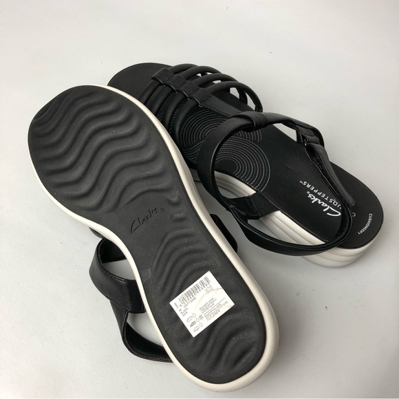 Cloudsteppers by Clarks Drift Ease Black Sandals Size 10 - Picture 4 of 5